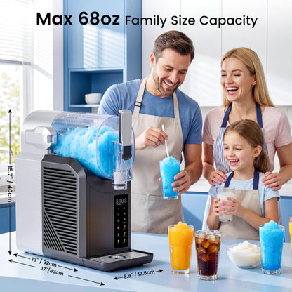 MIU Slushie Machine, 2L/68oz Commercial Frozen Drink Machine & Slushy Maker for Home, No Ice Needed, 6 Presets & Self‑Cleaning, Ideal for Margaritas, Frappés, Milkshakes