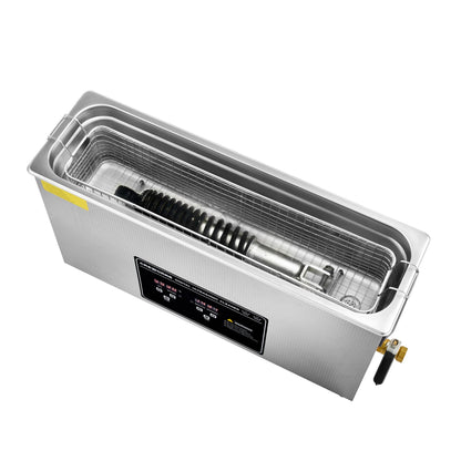 CREWORKS 10L Digital Ultrasonic Cleaner for Elongated Objects, 240W Professional Ultrasonic Parts Cleaner with Heater and Timer, 2.6 gal Lab Ultrasound Cleaner Machine for Gun Part Machine Auto Tool