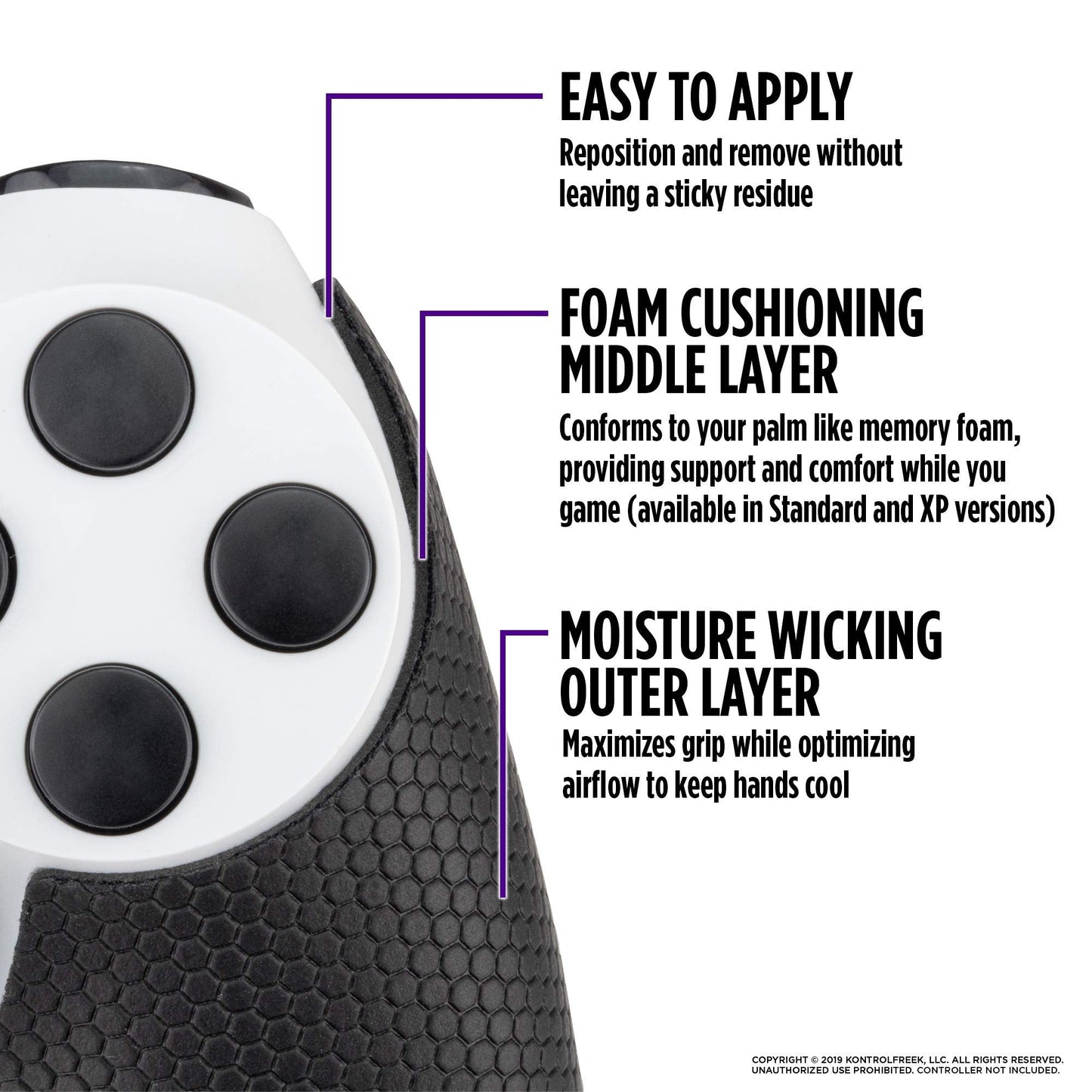 KontrolFreek Performance Grips for PlayStation 4 (PS4) Controller (Nightfall Black)