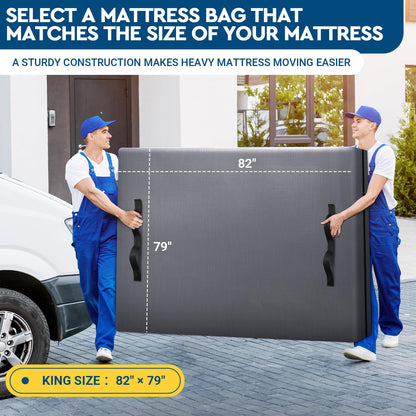 StorageRight Mattress Bags for Moving, 2 Pack King Size Moving Bag, Extra Thick Mattress Bags for Storage, Heavy Duty Mattress Cover for Moving with Handles, Reusable Mattress Storage Bag