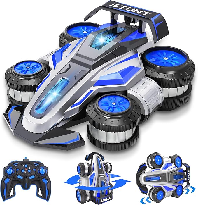 High Speed Remote Control Car Rc Drift 25KM/H 360° Rotating 2.4 GHz 4WD RC Cars for Boys Girls Adults RC Stunt Car with Lights &amp Music Wheelie Toy Car for Kids 4-8 8-16 Christmas Birthday Gift