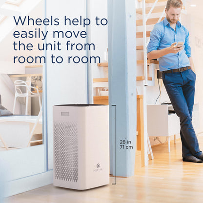 Medify MA-112 Air Purifier V3.0 with True HEPA H13 Filter | 5,948 ft² Coverage in 1hr for Smoke, Wildfires, Odors, Pollen, Pets | Quiet 99.9% Removal to 0.1 Microns | White, 1-Pack