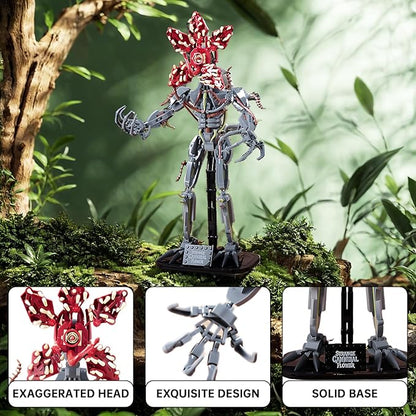 2 in 1 Strange Cannibal Flower Building Blocks Sets Piranha Flower Model Kits Horror Halloween Toys Gift for Adults Kids Teens 858 PCS