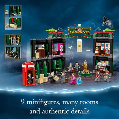 LEGO Harry Potter The Ministry of Magic 76403 Modular Model Building Toy with 12 Minifigures and Transformation Feature Collectible Wizarding World Gifts