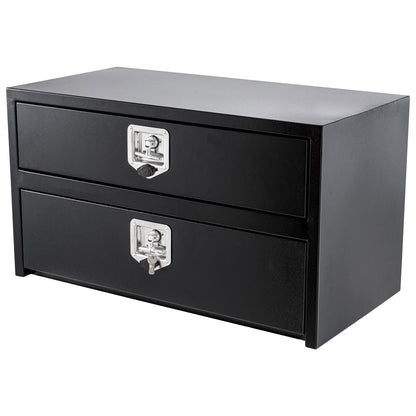 MOVECOM 36 Inch Truck Tool Box,T-Handle Lock Heavy Duty Steel Storage Tool Box, Tool Chest Organizer Lock and Keys, For Pickup, Truck Bed, RV, Trailer, Waterproof Box, Durable 36"x 18"x 20" Black