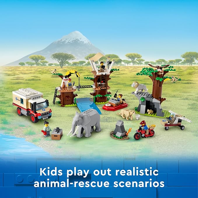 LEGO City Wildlife Rescue Camp 60307 Building Kit Animal Playset Top Toy for Kids Aged 6 and Up New 2021 (503 Pieces)