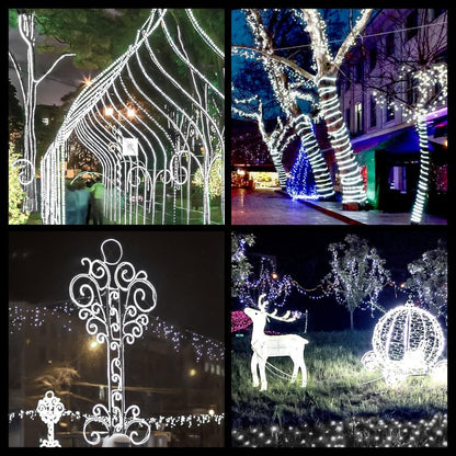 SHGPODA 66ft/20m 720 LEDs Rope Lights, Cool White Rope Light Outside, Waterproof Rope Lighting for Indoor Outdoor, Plug in Flexible Connectable Decor Lights for Garden, Patio, Pool, Bedroom (6000K)