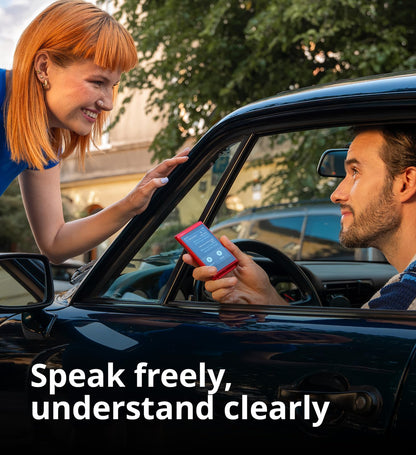 Vasco Translator Q1 | AI Voice Cloning Language Translator Device | 113 Languages | Free Lifetime Internet in Nearly 200 Countries | Scarlet Pulse