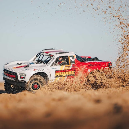 ARRMA Mojave RC Truck 4X4 4S BLX 1/8th Scale Desert Truck RTR (Battery and Charger Not Included) White/Red ARA4404T1