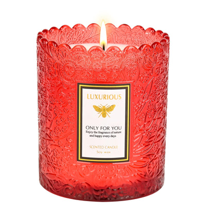 Jasmine Scented Candle, Candles for Home Scented, Luxury Jar Candle for Women, Candles Gifts for Women, Natural Soy Wax, 7 oz 40 Hours