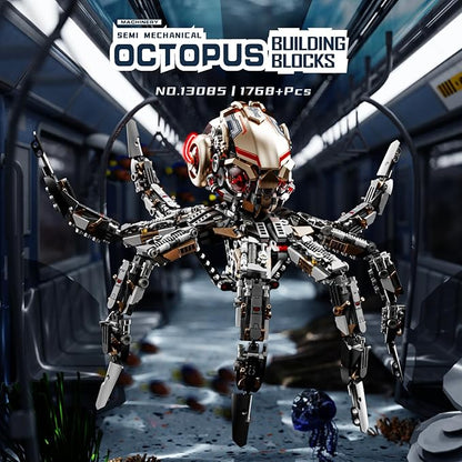 Ideas Mechanical Octopus Building Set with LightCollectible Set for Adults Compatible with Lego AnimalAuthentically Detailed Build and Display Model for Home or Office Décor (1768PCS)
