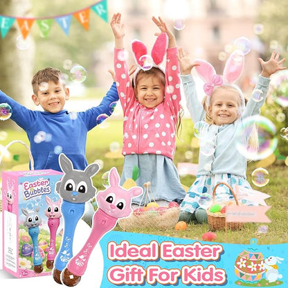 Bubble Machine for Kids 2 Pack Bunny Bubble Wands Easter Basket Stuffers for Toddler Automatic Rabbit Bubble BlowerOutdoor Bubble Toys Easter Gift for Age 3 4 5 6 7 8 Years Old Boys Girls