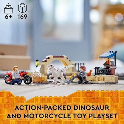 LEGO Jurassic World Atrociraptor Dinosaur: Bike Chase Set 76945 Dinosaur Toys for Boys Girls Kids Age 6 Plus with 3 Dino Figures and Toy Motorcycle