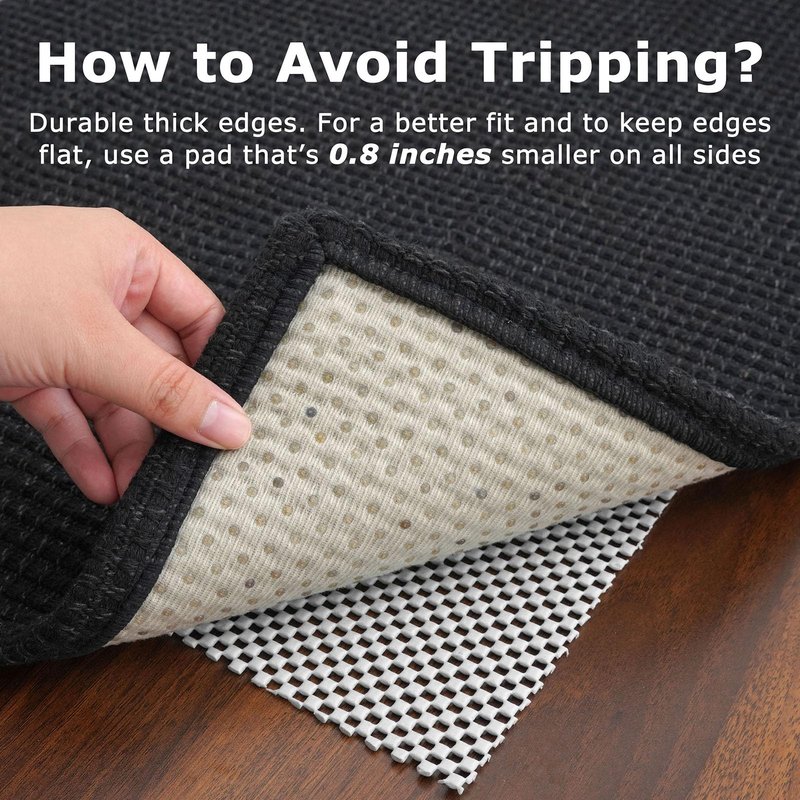 KOZYFLY Rugs for Entryway 3x5 ft Washable Area Rug Non Slip Rubber Backed Entry Rug Woven Indoor Door Mat Cotton Kitchen Rugs Floor Carpet for Entryway, Foyer, Backdoor, Black/Dark Grey