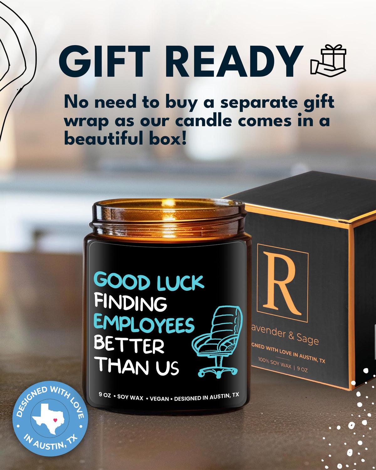 Funny Boss Men Candle, Boss Gifts for Men, Best Supervisor Presents, National Bosses Day Presents, Unique Gift for Manager, Ideal Birthday Present, Christmas, Gift-Ready