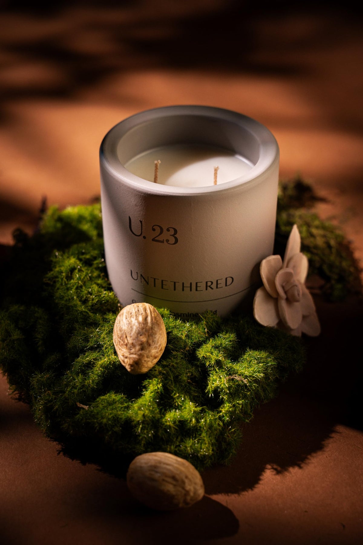 U.23 Luxury Scented Candle – Gardenia, Jasmine & Fig | Hand-Poured in USA with 100% Natural Coconut & Apricot Wax | Double Wick, Long-Lasting Aromatherapy Candle for Home, Gift & Relaxation (12.5 oz)