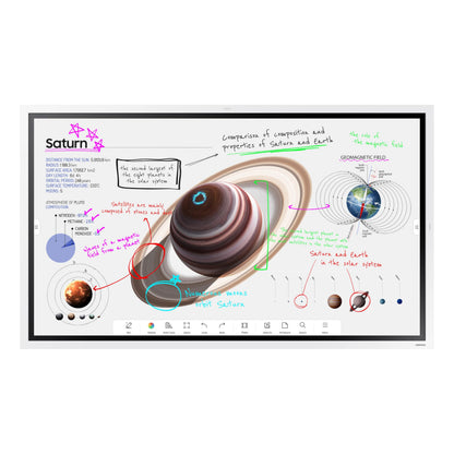 Samsung Pro 85” 4K WMB Interactive Display, SmartView+, Built-in Speakers, Wi-Fi and Bluetooth Embedded, Durable Screen, Universal Pairing, LH85WMBWLGCXZA