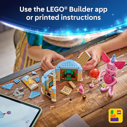 LEGO Disney Piglet's Birthday Fun Building Toy - Winnie The Pooh Toy for Girls &amp Boys Ages 9+ - Gift for Birthdays - Kids Room Decor - 43305