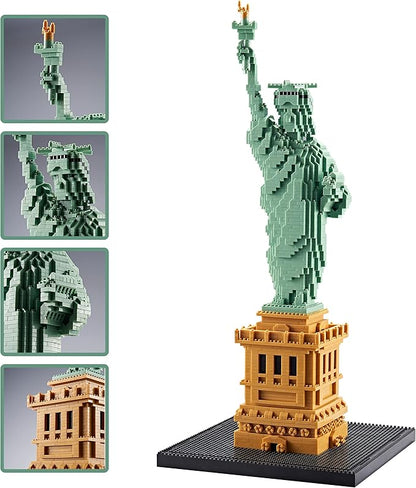 YaJie Statue of Liberty Micro Blocks Set Educational Architecture Model Kit for Teens &amp Adults Creative DIY Landmark Building Toy Ideal Gift for Ages 14+(2810 PCS)