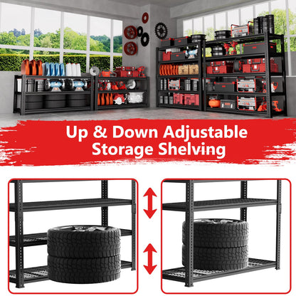 Storage Shelves, Garage Shelving Heavy Duty 2500 LBS Capacity, 40"L x 18"W x 72"H Adjustable Metal Shelving Organizer Wire Rack, 5 Tier Utility Shelf Unit for Pantry Closet Warehouse Organization