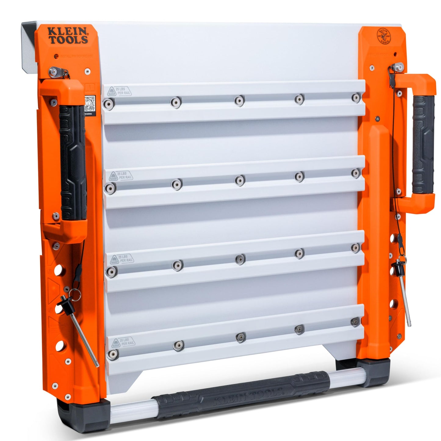 KLEIN TOOLS BC600WA LiftPro 20-Inch Wall Mount System, Heavy-Duty Modular Tool Organization with Four Interior Rails, 25-Pound Capacity Per Rail, For Man Lift and Scissor Lift