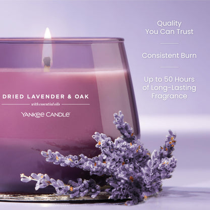 Yankee Candle Studio Medium Candle, Dried Lavender & Oak, 10 oz, 4-Pack