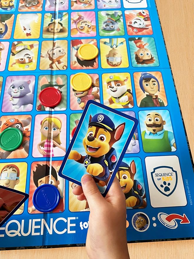 Paw Patrol Sequence for Kids | Easy to Play Matching Game of 4-in-A-Row Featuring Paw Patrol Characters | 2-4 Players Ages 3+