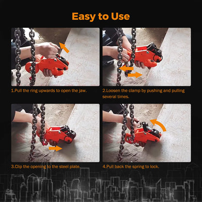 BEAMNOVA 2 Ton 4400 lbs Vertical Plate Lifting Clamp Sheet Metal Lifting Clamp Metal Steel Plate Lifting Clamps Lifters Heavy Duty Orange