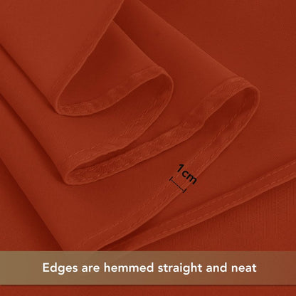 sancua Thanksgiving Round Tablecloth 90 Inch Diameter, 8 Pack Burnt Orange Circle Polyester Fabric Fall Table Cloth for Holiday Party Reception, Washable Table Cover (Fit 30-72 Inch Tables, Rust)