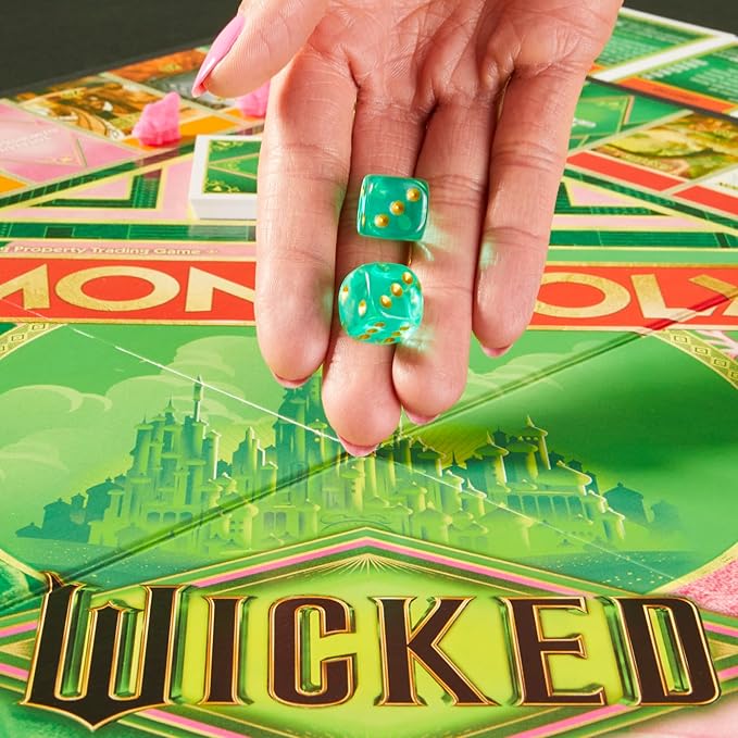 Monopoly Wicked Edition Board Game | Inspired by The Motion Picture | Ages 8+ | 2 to 6 Players | 30 Mins. | Family Games for Kids Teens and Adults