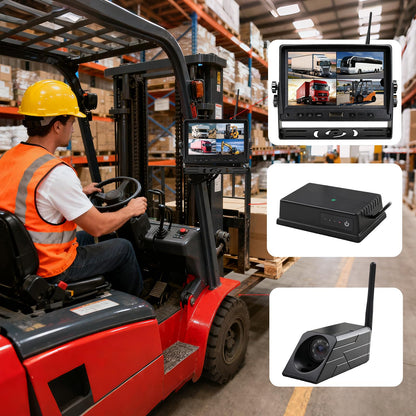 HAONINYUE HD 720P Wireless Camera with 7-inch Display, Supports Video Recording, for Trailer/RV/Truck/Car/Tractor ACT501/forklift