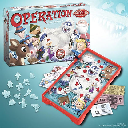 Operation Rudolph The Red Nosed Reindeer | Classic Electronic Board Game | Featuring Bumble The Abominable Snow Monster | Island of Misfit Toys from The Claymation Film