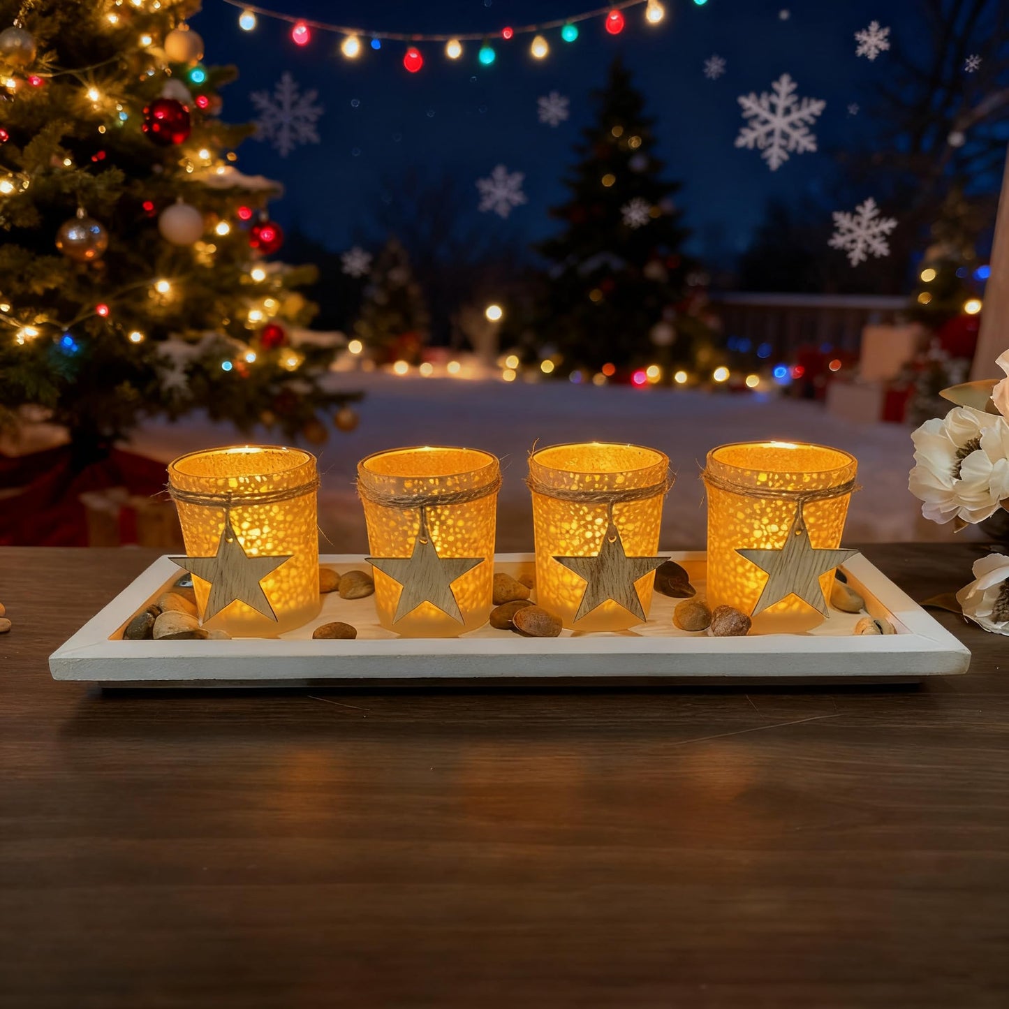 Glass Candle Holders Set for Wedding Party Romantic Dinner Table Centerpieces Home Festival Windowsill Bridal Shower Decor