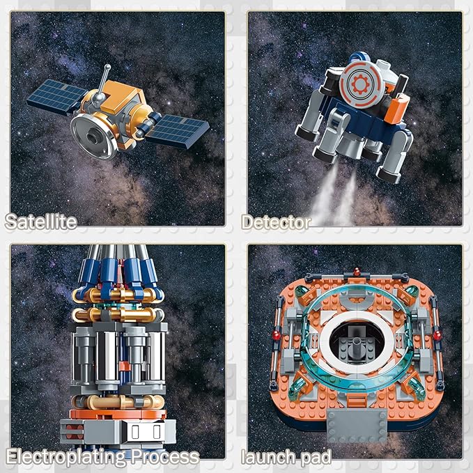 JMBricklayer Space Rocket Building Sets for Adults 70110 Spaceship Exploration Space Toys Space Shuttle Rocket Ship Collectible Display Model Set Gifts for Adults