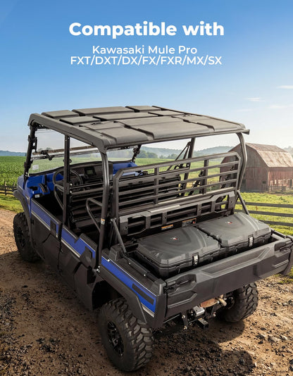 KEMIMOTO UTV Bed Storage Box 110L Compatible with Kawasaki Mule Pro FXR FXT FX DXT DX MX SX 4000, Waterproof Cargo Tool Box UTV Accessories