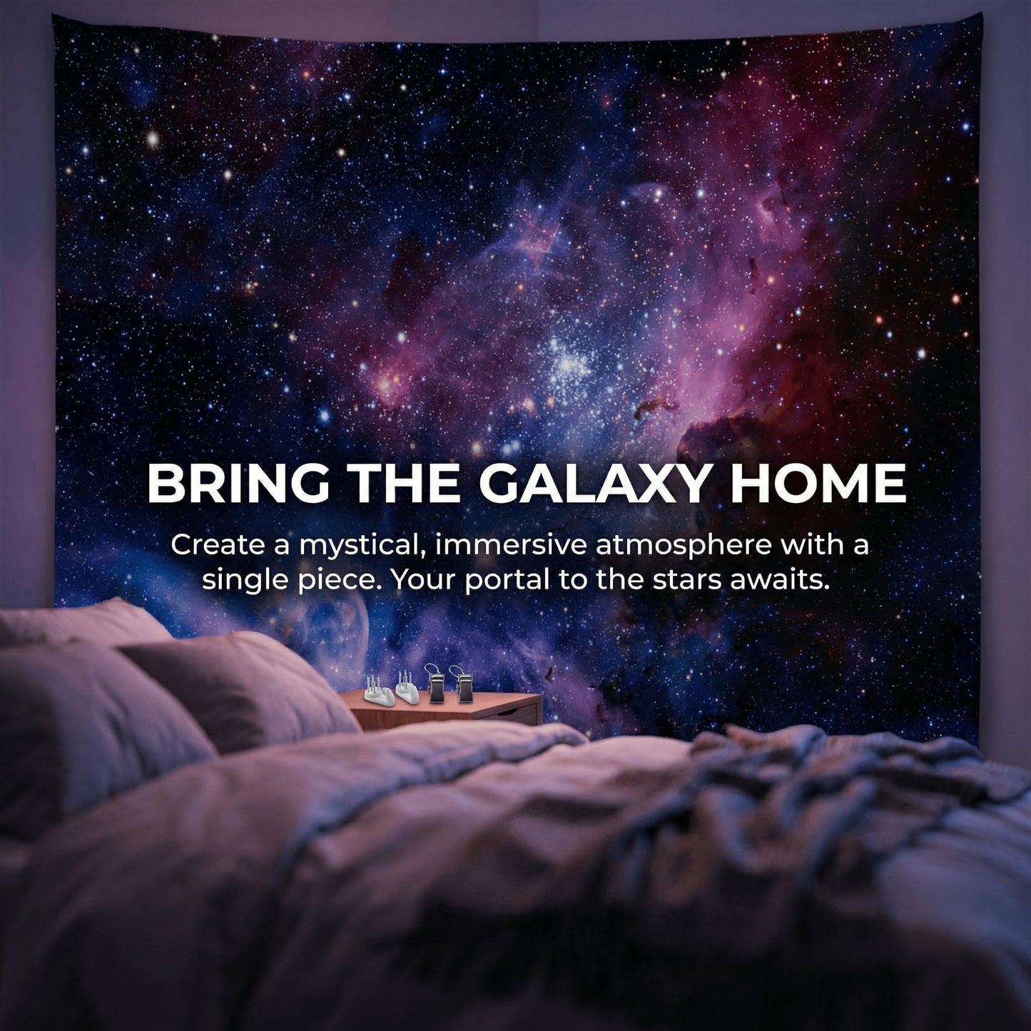 goodbath Space Wall Tapestry, Universe Galaxy and Star in Outer Space Wall Hanging for Living Room Bedroom Dorm, 80" x 60", Colorful