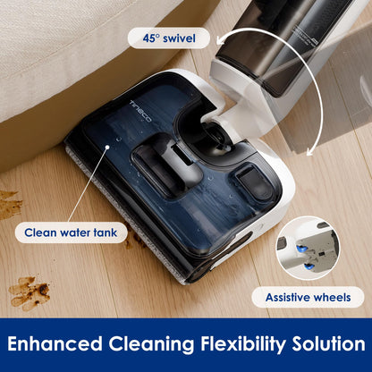 Tineco Floor ONE Stretch S6 Cordless Wet Dry Vacuum Cleaner, 180°Lay-Flat Smart Vacuum Mop&Floor Cleaning Solution 33.8 OZ
