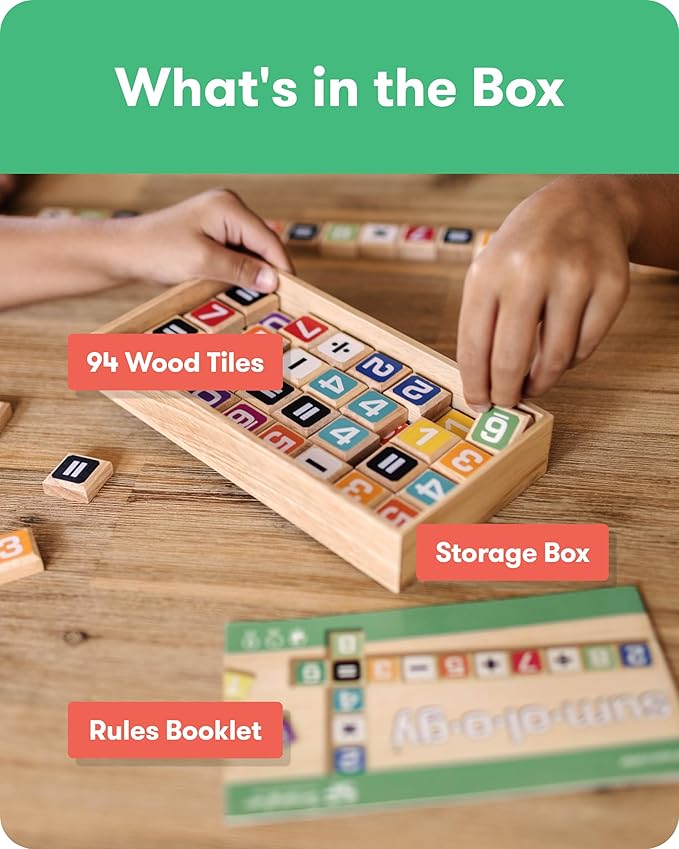 SimplyFun Sumology Math Game - One of The Most Fun Math Games for Kids Ages 8-12 - Practice Addition Subtraction Multiplication and Division - 2 or More Players or Play in Teams!