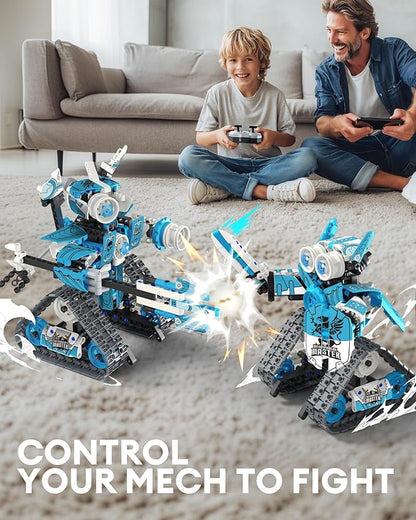 5 in 1 STEM RC Robot Building Kit 398PCS APP &amp Remote Control Blocks DIY Engineering Robotics Erector Science Set for Kids Age 6 7 8 9 10 11 12+ Educational Learn Toys Gift for Boys &amp Girls
