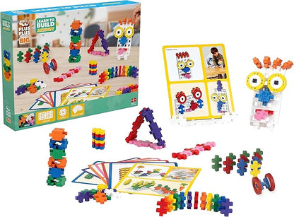 Plus Plus - Learn to Build Big Activity Set 130 Pieces - Construction Building Stem Toy Large Puzzle Blocks for Toddlers and Preschool