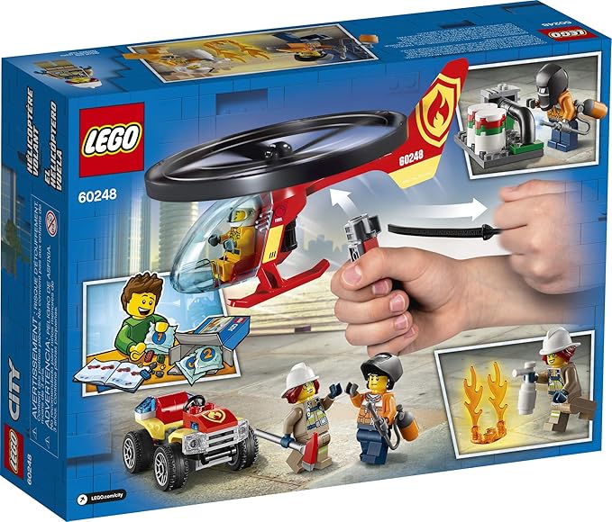 LEGO City Fire Helicopter Response 60248 Firefighter Toy Fun Building Set for Kids (93 Pieces)