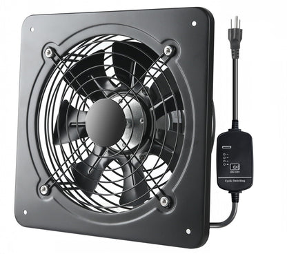 12 Inch Window Exhaust Wall Mounted Ventilation Basement Extractor Industrial Fan 720 CFM High-Speed1460 RPM Industrial Fan for Home Garage Office Commercial Use (12 Inch+Speed Control)