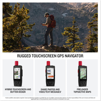 Garmin® GPSMAP® H1i Plus, Premium GPS Handheld Navigator with inReach® Plus Technology to Share Texts, Photos, Voice Memos and SOS Off-Grid, Touchscreen and Buttons, Long Battery Life, Preloaded Maps