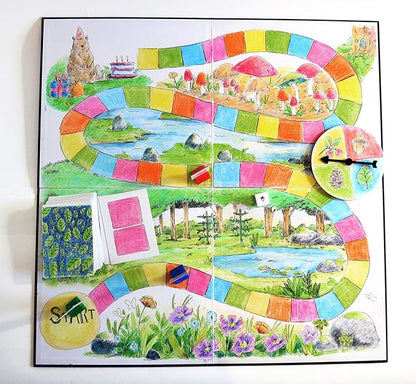Create Your Own Board Game Set – DIY Kit with Blank Game Board Game Pieces Blank Cards Dice Spinner Rulebook Sand Timer – Build Your Own Game Kit - Deluxe Edition