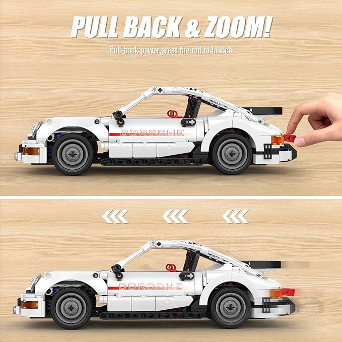 Mould King 911 Racing Car Building Sets15063 Collectible Car Model &amp Gift for Adults &amp car Lovers Authentically Detailed Build &ampDisplay Model for Home or Office Decoration(824 PCS)