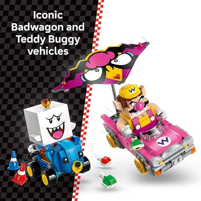 LEGO Super Mario: Mario Kart – Wario &amp King Boo Building Toy for Kids - Buildable Car Toys W/Drifting Action for Boys &amp Girls Ages 8+ - Pretend Play Gift Idea for Birthdays &amp Any Gaming F