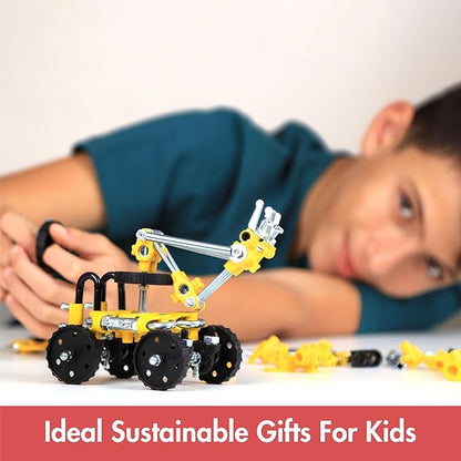 The Off Bits Build Your Own Excavator Toy 150+ Pcs Vehicle Construction Toys LoaderBit Educational Stem Building Toys STEAM Gift for Kids Engineering Kit for Kids 8 9 10 11 12 Years Old