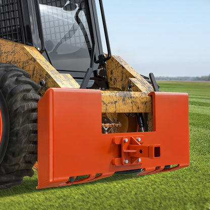 AUTOSAVER88 3/8" 3000lbs Heavy-Duty Skid Steer Attachment Plate,Trailer Mover Skid Steer Mount Plate with 2" Hitch Receiver