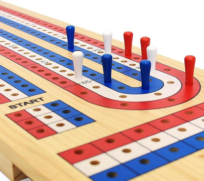 Vivere Giant Cribbage Game – Includes Large Pegs Bicycle Cards and Oversized Board for Family Fun