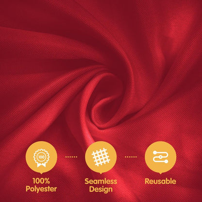 BRILLMAX 8 Pack Burgundy Tablecloths 60 x 126 Inch for 8ft Rectangle Tables - 150 GSM Polyester Fabric, 15" Standard Drop, Water, Stain & Wrinkle Resistant Cloth Cover for Wedding Dining Buffet